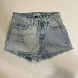 Rewash High Rise Distressed Two Toned Denim Jean Shorts Size 3/26
